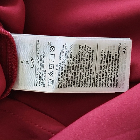 New GAP Elegant Red Satin Empire Dress Size S - Picture 12 of 13